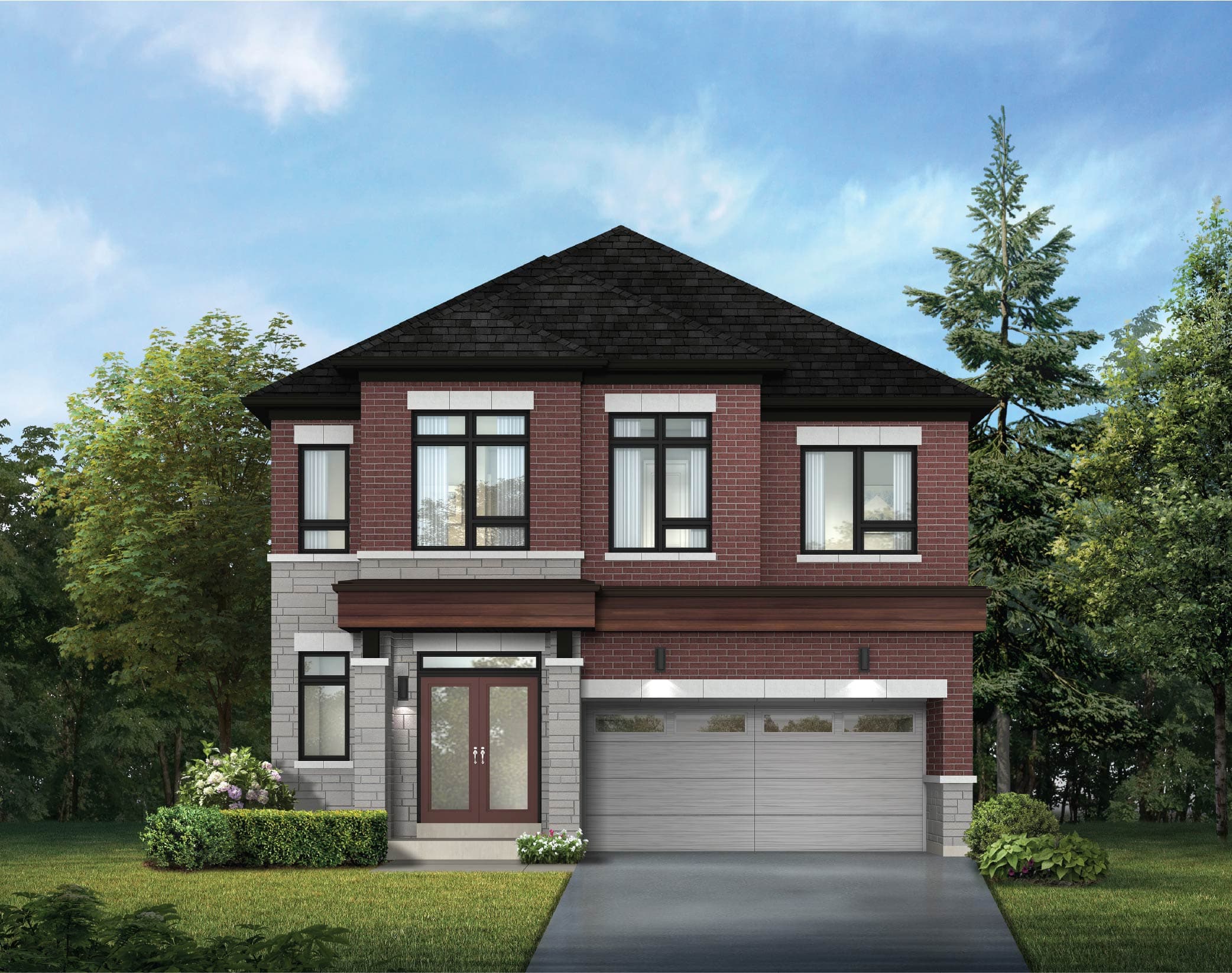 Royal (CA38-11) 38' Singles, Elevation C. Artist's concept.