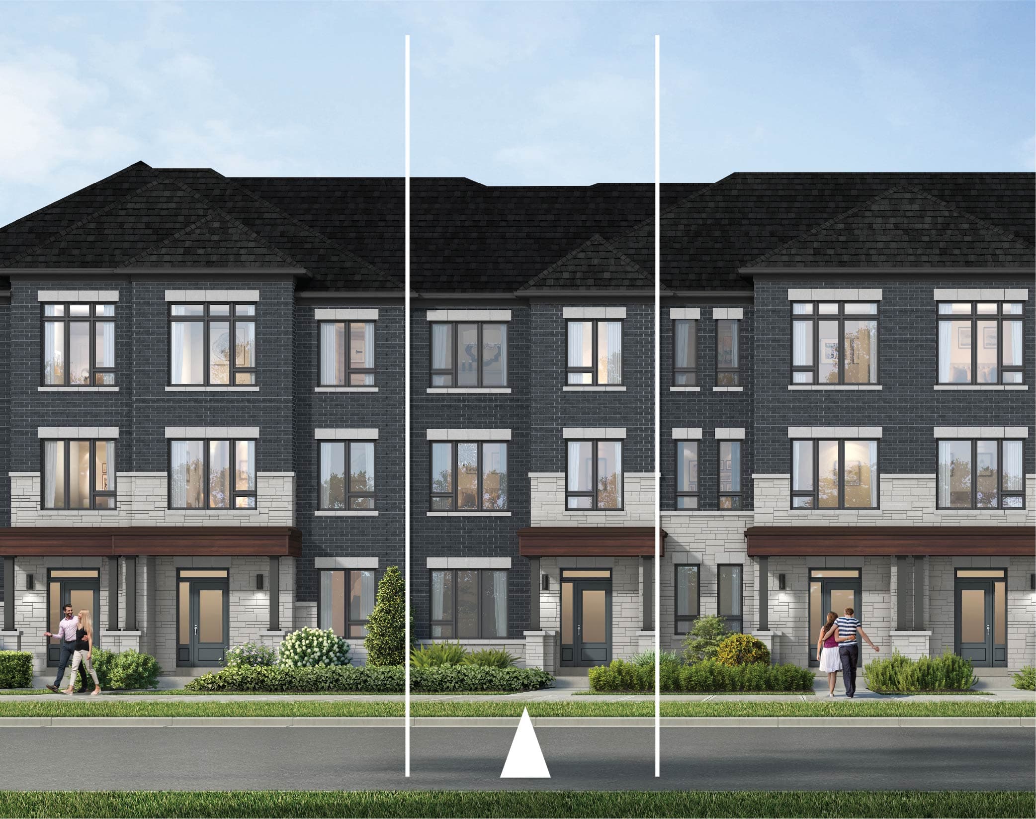 Sceptre (CA3RL-14) City Townhomes, Elevation C. Artist's concept.